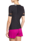 Scallop-Hem Pull-On Shorts