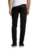 Neoprene Moto Jogger Pants, Black