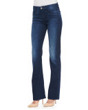 Boot-Cut Denim Jeans, Medium Indigo