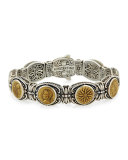 Silver and Bronze Coin Bracelet