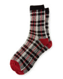 Men's Plaid Jacquard Crew Socks
