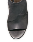 Dar Leather Chunky-Heel Sandal, Black