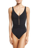 Cocktail Party V-Neck One-Piece Swimsuit