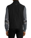 Moto Front-Zip Vest, Black