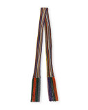 Skinny Metallic Fringe Scarf, Multicolor