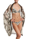 Giselle Kimono/Sarong Coverup, Beige