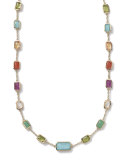 18k Gold Rock Candy Multi-Stone Necklace in Summer Rainbow, 18"L