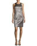 Crocodile-Embossed Sheath Dress