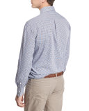 Check Pocket Sport Shirt, Blue/Brown