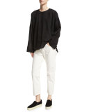 Shadow Plaid Drapey Easy Top