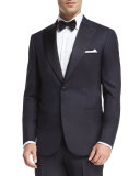 Satin Peak-Lapel Tuxedo, Navy