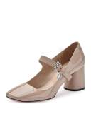 Patent Mary Jane 65mm Pump, Neutral