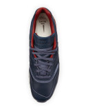 997 Bespoke Leather Sneaker, Blue/Brown
