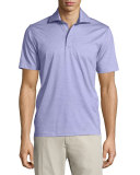 1x1 Knit Polo Shirt, Lavender