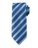 Textured Stripe Silk Tie