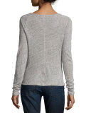 Henley Raglan Tee, Gris
