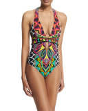 Africana Multi-Print One-Piece Swimsuit