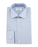 Contemporary-Fit Micro-Graph Dress Shirt, Navy