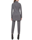 Conny High-Waist Ankle Pants, Silver/Charcoal