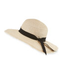 Indi Braided Hemp-Blend Sun Hat, Light Brown