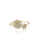 Aster 18K Yellow Gold Hinged Blossom Bracelet with Diamonds