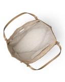 Hutton Large Woven Leather Tote Bag, Luggage