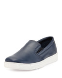 Leather Slip-On Sneaker, Navy
