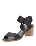 Broadband Leather City Sandal, Pecan
