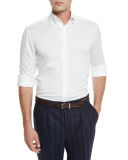 Solid Long-Sleeve Sport Shirt