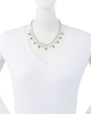 Marquis Labradorite & Diamond Station Necklace