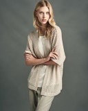 Open-Weave Sequin Cashmere Cardigan