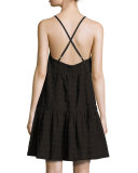 The Hazel Embroidered Sleeveless Sundress, Black