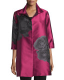 Rio Rose Open-Front Party Jacket, Deep Pink/Black