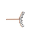 Rainbow White Diamond Arch Earring