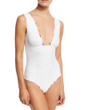 Ranuncoli Reversible Monokini, White/Pink