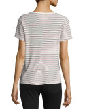 The Petit V-Neck Tee, Horizon Mitzi Stripe