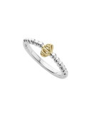 Icon Caviar Birdcage Stacking Ring, Size 7