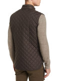 Quilted Snap-Front Waistcoat, Mahogany