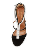 Constance Crystal 105mm Sandal, Black