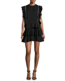 Ojal Sleeveless Ruffle Mini Dress