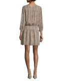 Selva Leopard-Print Blouson Dress