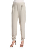 Tapered Cuff Pants, Tan