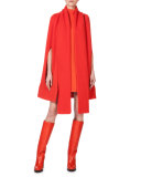 Ribbed Cashmere Knit Cape