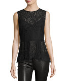 Lace Date Night Top, Black