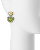 Hearts Desire South Sea Pearl & Peridot Drop Earrings