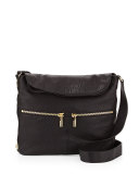 James Large Grain Crossbody Bag, Black