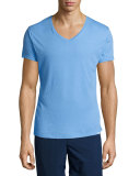 Riviera V-Neck Short-Sleeve T-Shirt, Blue