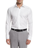 Solid Long-Sleeve Sport Shirt, White
