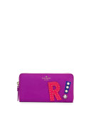 hartley lane lacey "r" wallet, baja rose