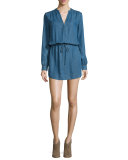 Quianna Drawstring-Waist Shirtdress, Angeles